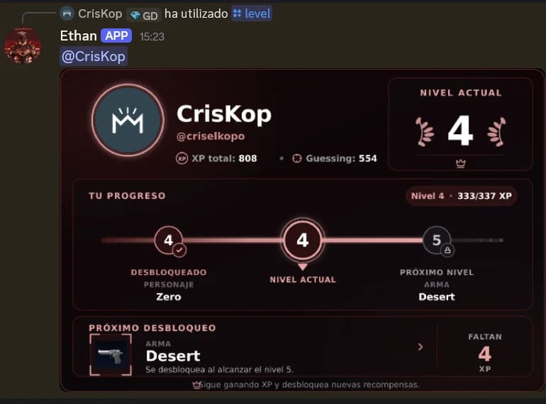 Carta de /level